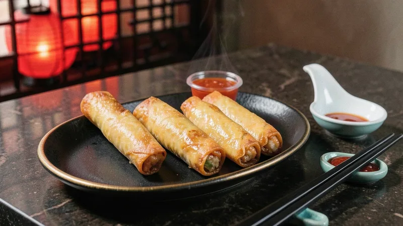 Halal Spring Rolls at Wok & Karahi, Spring TX